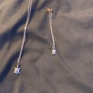 Turtle necklace and bracelet set